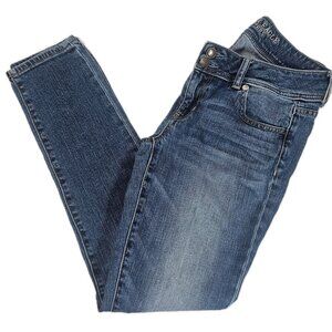 American Eagle Outfitters Jeans Womens 4 Blue‎ Skinny Crop Stretch Denim